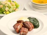 【Lunch】ーDICED STEAK COURSEー熟成サイコロステーキ
