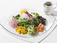 彩り野菜の黒酢の翡翠冷麵セット(7月限定)
