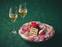 [Dinner] Anniversary Plan: Appetizers, fresh fish dishes, Kuroge Wagyu beef, and other Kyoto-style beef dishes, with a toast of sparkling wine and an anniversary plate