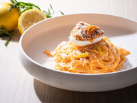 【90-Minute Dining】Mini Buffet Included ≪Seasonal Lunch≫Cream Pasta with Sea Urchin and Soft-Boiled Egg