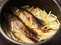 九頭竜天然鮎と季節野菜の土鍋ご飯ランチ