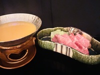 Zen special black-haired Wagyu beef with sea urchin shabu-shabu