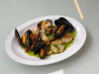 Shrimp and Mussels Sautéed in Herb Butter