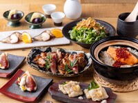 【大皿盛り！　ご宴会向け　２時間制】★旬菜コース〜飲み放題付き〜★　お料理７品　〆は季節の土鍋飯！