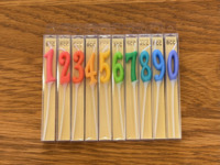 ナンバーキャンドル(1本)