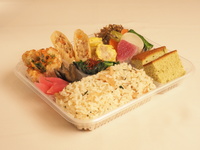 "Tohoku Farm Bento" - A mix of Japanese, Western, and Chinese dishes, packed with the bounty of Tohoku Farm.