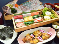 釣り付き手巻き寿司コース