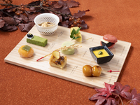 【週末】和スイーツのアフタヌーンティーセット 選べる日本茶とカフェ付き（おかわり自由） 1,800円（税込1,980円）