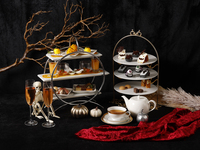 【ランチ限定】乾杯洋ナシ酒×10種前菜付きパスタコース×ハロウィンアフタヌーンティー～スプーキーゴーストハウス～