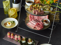 Dinner★All-you-can-eat luxurious meat sushi of three kinds! Meat tanoon tea ~A refreshing summer luxury~