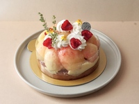 White peach tart [size 18cm]