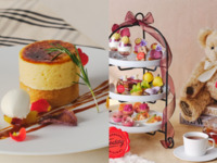 土日祝【蜜芋とチーズのブリュレタルト】★乾杯酒付き★ハーマンテディの芋＆シャインマスカットのアフタヌーンティー（2時間カフェフリー）