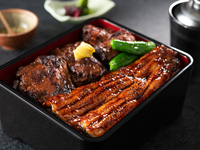 Kagoshima Osumi eel (half tail) and black pork cartilage rice bowl
