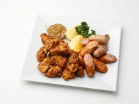 【PP-16】３種ソーセージと若鶏の唐揚げ 粒マスタードとレモン添え