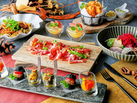 9/1～【ディナー】女子会におすすめ★シェアスタイルで楽しむ！生ハム食べ放題&アルコール含む飲み放題付きクイーンコース