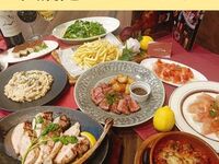 【12月～】スペシャルコース～Wメインの国産牛のグリルや人気の48時間熟成豚肩ロースのロースト、ポルチーニクリームのリゾットなど全9品～2時間飲み放題付き 6,500円		