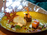 秋の懐石｜鰹藁焼きと和牛ロースステーキ100g