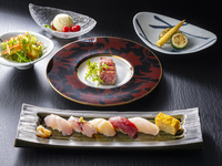 「炎舞」人気の鉄板焼きと寿司を一度に楽しめる！