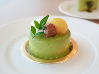 Matcha Mousse with Chestnut & Red Beens