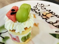 メッセージ入りプレートミニケーキ付