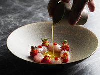 [Dinner: Presentation] A 7-course meal with two main dishes.