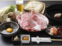 【90分飲み放題付 すき焼き】もん善コース(牛•豚/約180g)