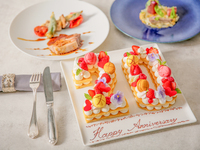 【誕生日におすすめ】数字が選べるナンバーケーキ付！全6品お祝いフルコース！乾杯スパークリング付（土日祝）