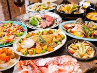 【秋プレミアコース】名物の厚切りカルパッチョや赤城和牛のビステッカなど大満足全10品！約50種飲み放題付き　6,000円