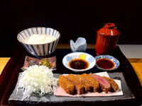 Web reservations only — First drink included: Lunch — Gyukatsu Gozen (Beef Cutlet Set)