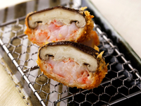 大ぶり椎茸の海老しんじょうかつ