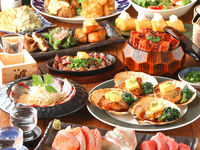 [Welcome/farewell party] Enjoy both meat and fish in this double main course for welcome/farewell parties! 11 dishes in total for 5,500 yen (all-you-can-drink included)