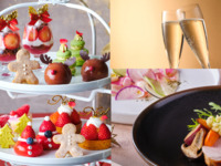 【土日祝】＊スパークリングワイン付き＊苺のアフタヌーンティースイーツがついたランチコース（食後カフェフリー）