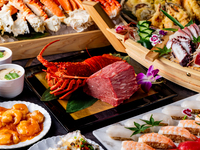 【Premium with Extra-Large Lobster & Premium Sea Urchin】 Over 150 seafood, grilled meat, and Japanese/Western/Chinese buffet options + unlimited alcohol