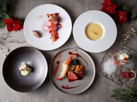 【直前★2025Xmasランチ！12月1日～25日】乾杯スパークリングワイン★サーモンを使用した前菜や牛サーロイン、赤海老！