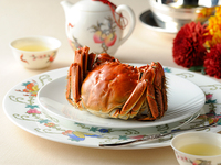 《ランチ限定》ダブル上海蟹プレミアムコース（メス蟹・オス蟹）＋乾杯のシャンパーニュ付き