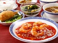 【ランチタイム限定】『牡丹ランチ』週替わりのお料理1品+蟹の手の揚げ物、フカヒレスープ【11-15時】