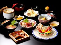 天然寒鰤とずわい蟹会席