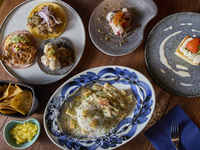 【Festive Lunch Course】 4 plated courses (6 items total) — from appetizers and tacos to dessert