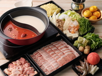 Cozy Kotatsu Gathering! Chamibuta Pork & Bitchu Kogen Chicken — Choose-Your-Soup Shabu‑Shabu Hot Pot (All-you-can-drink) <¥5,980 per adult> <Observation deck fee not included>