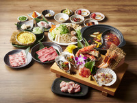 TSUBAKI套餐（海鲜拼盘火锅，两种白老牛，黑猪肉等）