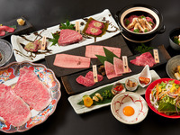 [10 dishes of the exquisite specialty "Kagayaki"] ◆ Two and a half hour limit, private room guaranteed ◆ Enjoy the finest dishes such as our specialty Yukhoe, our specialty Chateaubriand, and our specially selected Skirt Steak