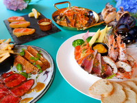 『12月』≪ビール放題付き≫　Aプラン”彩り５種前菜プレート”＆国産ローストビーフとチキンローストのWメイン食べ比べ』含む　（全5皿10品｜飲み放題付コース