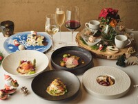 【Xmas】三大珍味とオマール海老＆国産牛の豪華Wメイン 全6皿＋ペアリング4杯(12/20・21・24・25)