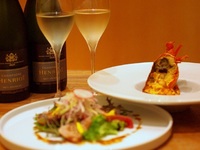 記念日のお祝いに♪「12月限定Yurari」＋乾杯シャンパーニュ＋お祝いメッセージ添えデザート