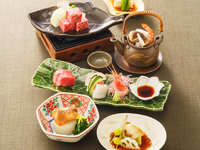 あしべ　12月　和牛やブリと大根の焚き合せ　冬の味覚を楽しむ会席　主菜は和牛陶板焼き