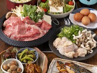 【乾杯ドリンク付】厳選国産牛のすきやき鍋×鯖の柚庵焼きなど【120分制】5000円(税込)