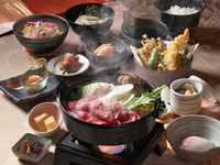 Year-end domestic beef sukiyaki set meal