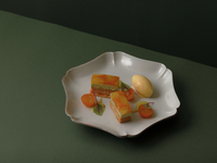 【[December1-] Dessert Set】 Kumquat mille-feuille Kumquat Sorbet Pistachio + Coffee or Tea