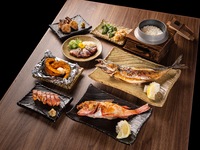 【旬を感じる】料理長厳選旬のおまかせ料理＋選べる原子焼き＋季節の炊き込みご飯