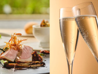 11月限定価格【乾杯酒プレゼント】紅葉鯛のマリネや深谷ネギのパイ包みスープ、北海道産ポークロースのローストを味わうランチ全4品-SEASON-